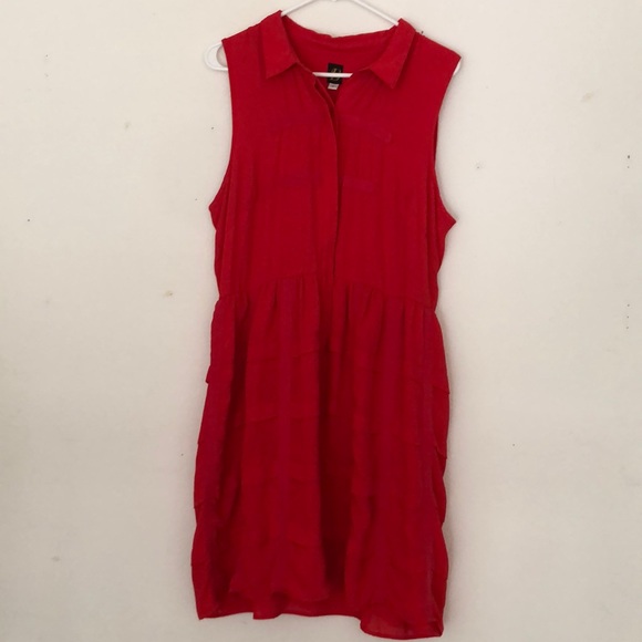 Beautiful vibrant red orange dress - Picture 2 of 4